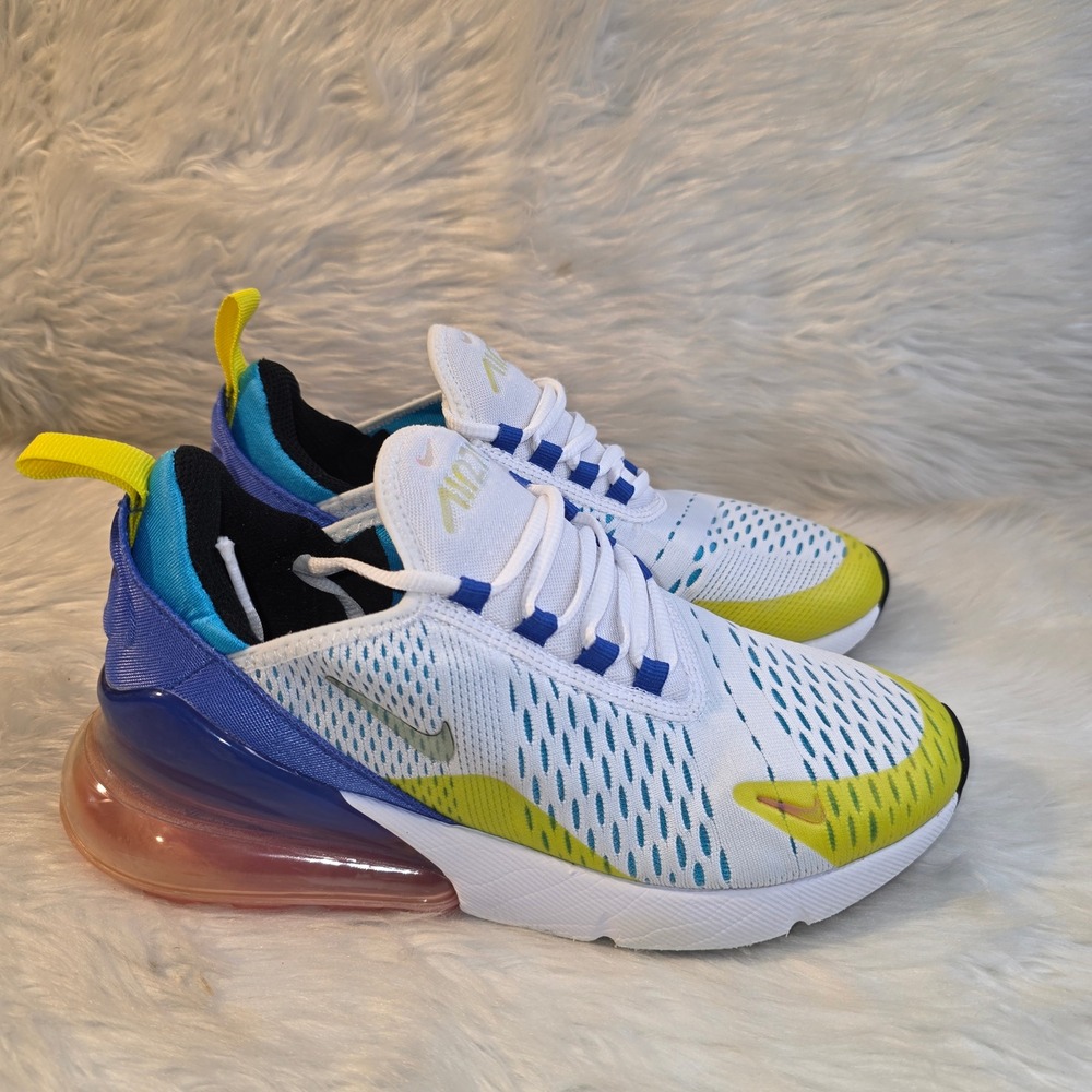Nike Air Max 270 GS 6Y Women's 7.5 White Hyper Royal Pink Spell FD1020-100